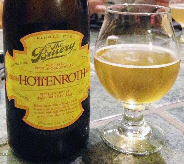 The Bruery's Hottenroth is an excellent example of a clean and sour Berliner Weisse suffering from none of the off-flavors discussed here.