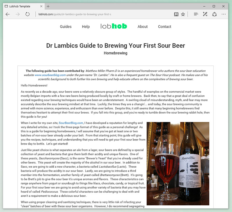Dr Lambics Guide To Brewing Your First Sour Beer